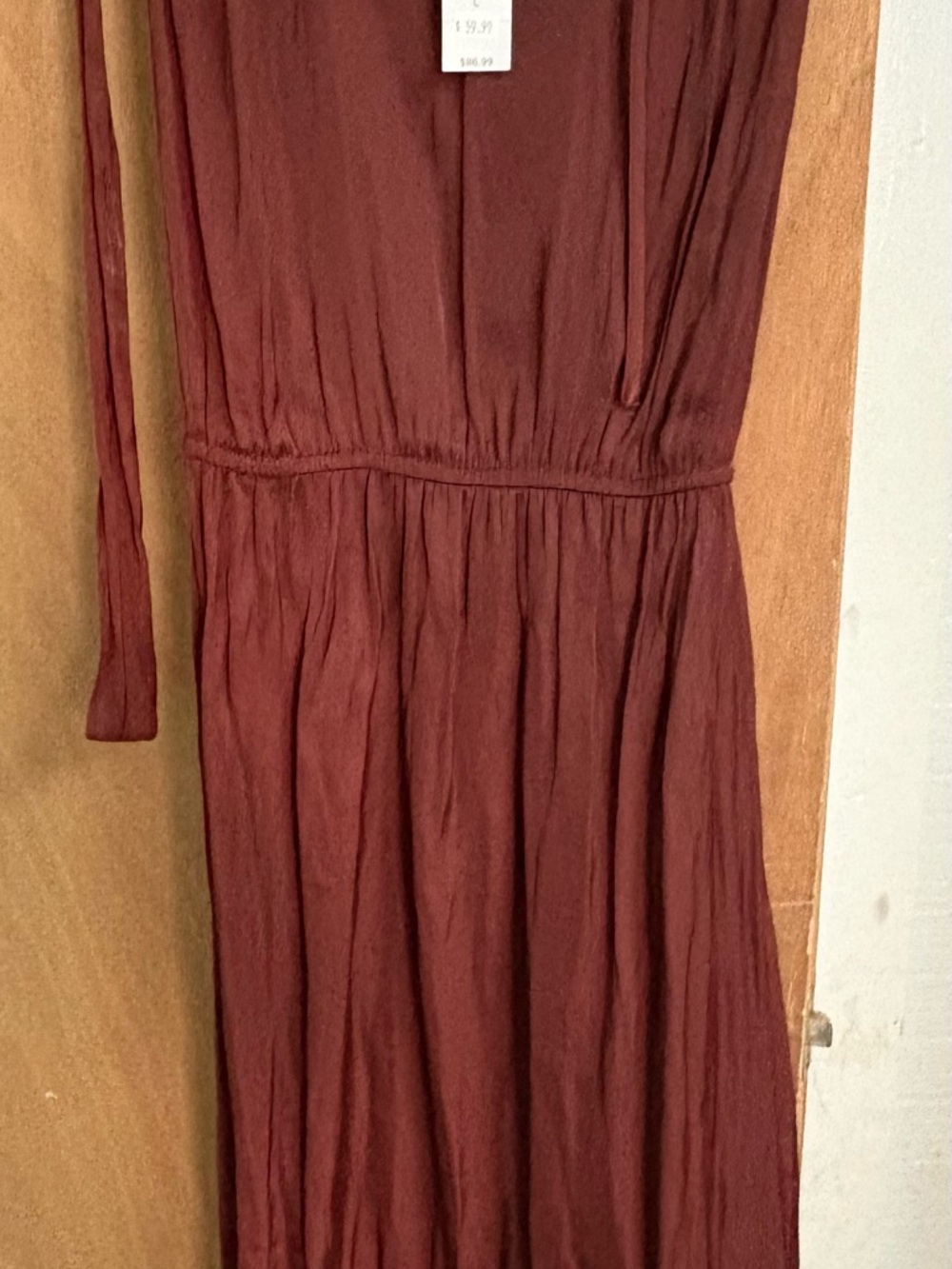 New With Tags Loft Women’s sleeveless Gathered Waist Maxi Dress - Brown